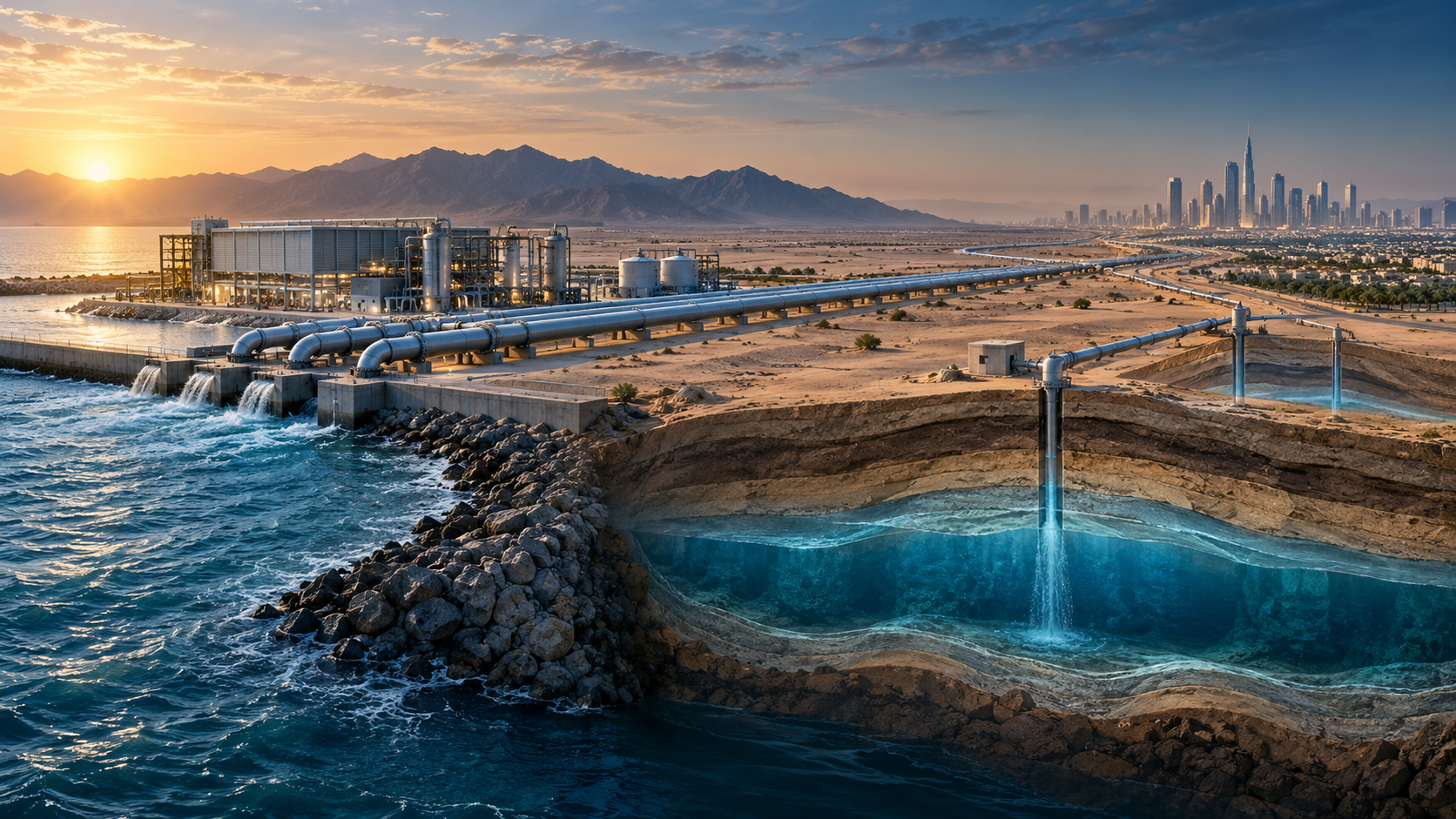 Desalinate, Store, Release: Pricing Plant Use against Strategic Water Demand