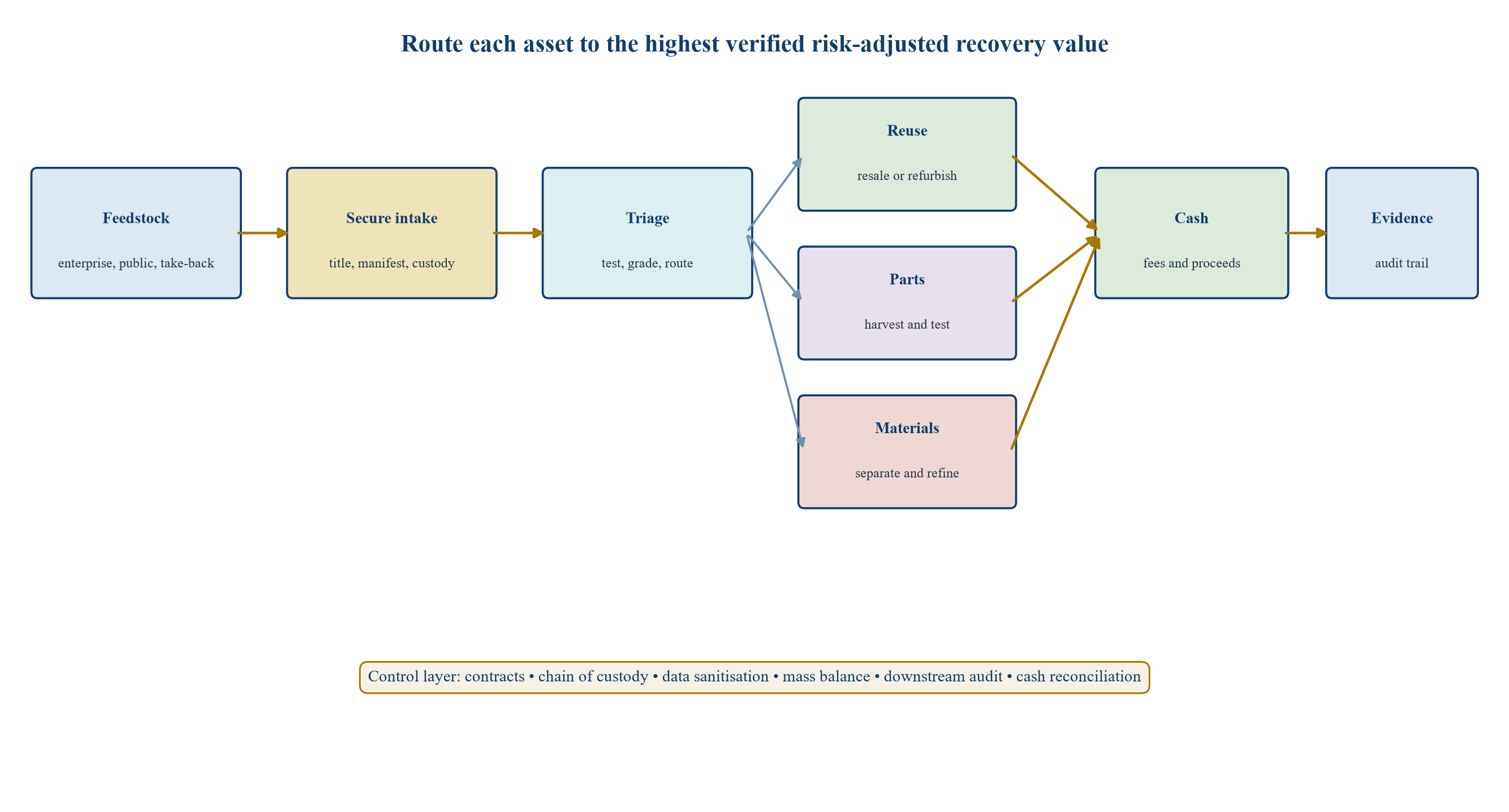 Figure 1. E-waste platform routing and value-control system