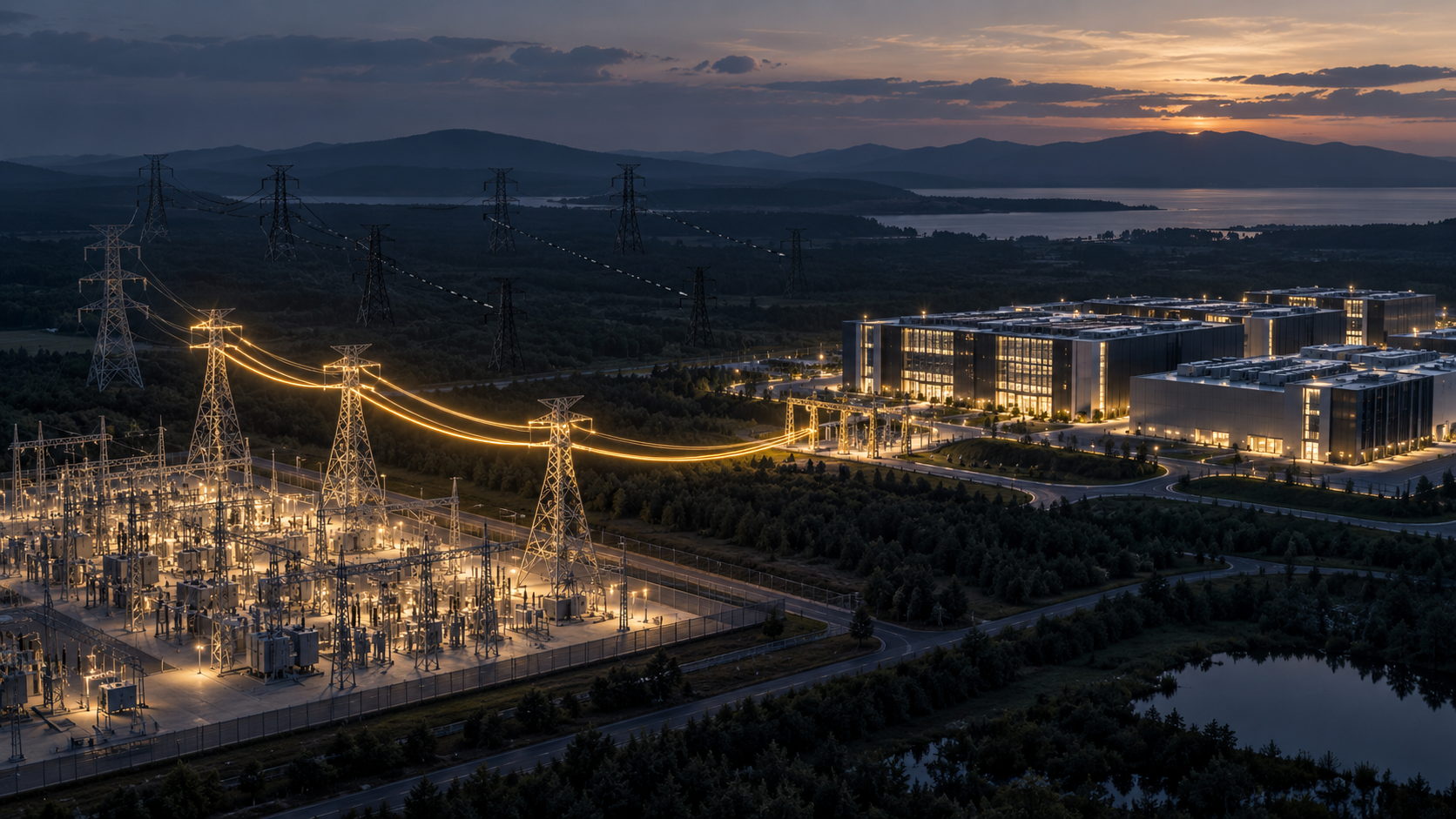 The Connection Is the Premium: Pricing Secured Data-Centre Power