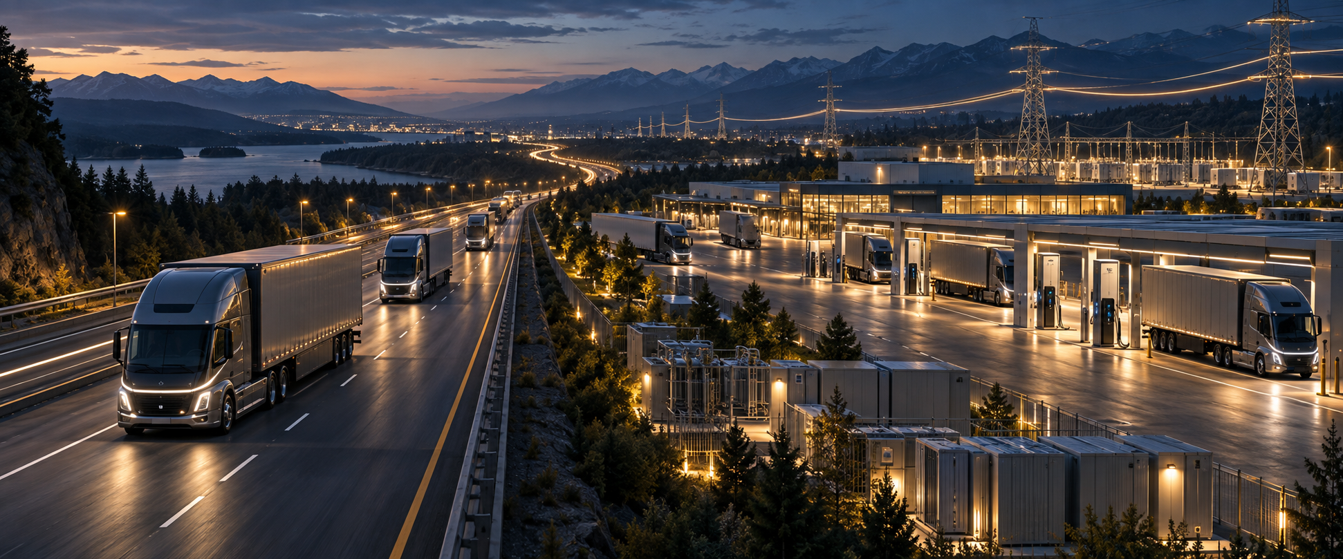 Before the Truck Rolls: Charging, Depots and Grid Build-Out for Heavy EV Corridors