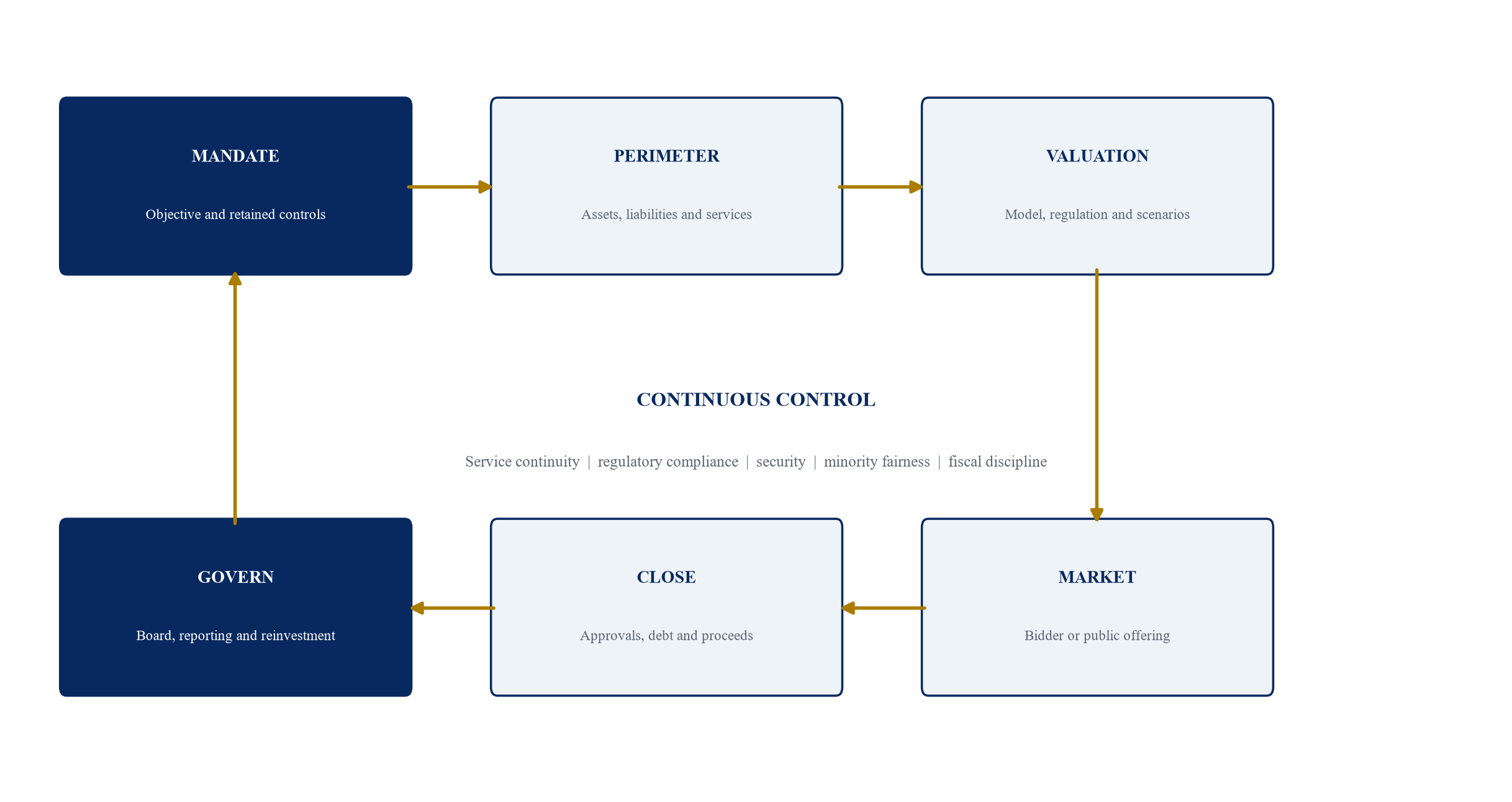 Figure 3. Hypothetical minority-stake execution and governance sequence