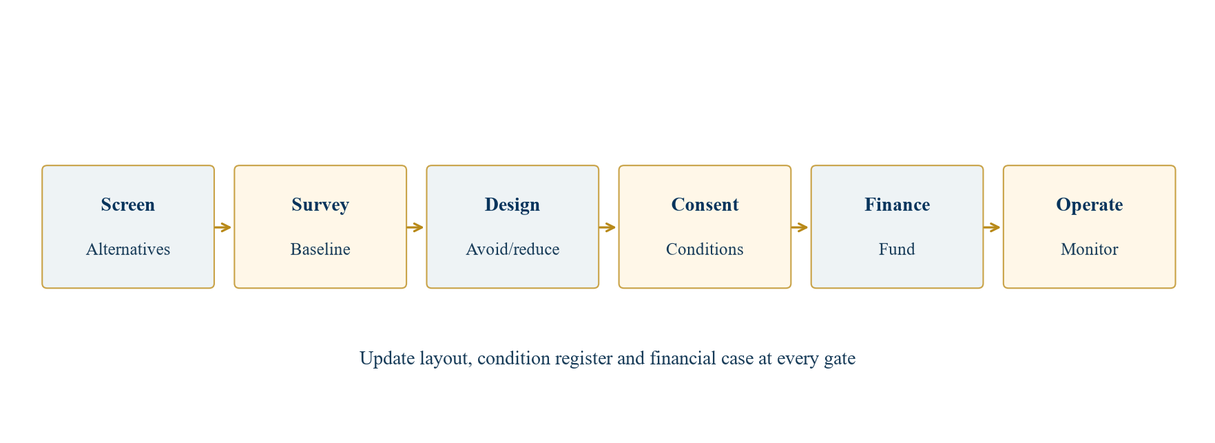 Figure 3. Decision-gated project roadmap