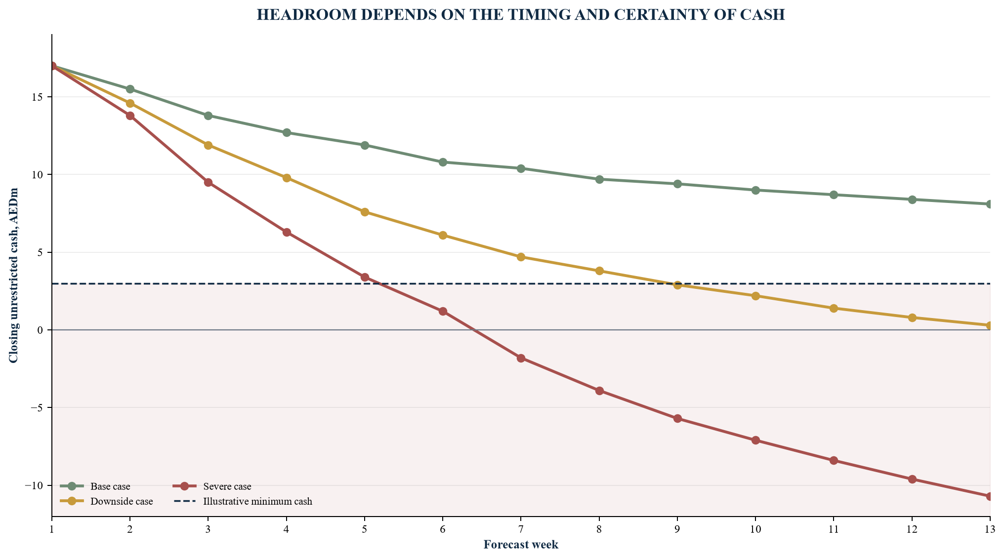 Figure 2. Illustrative 13-week cash curve