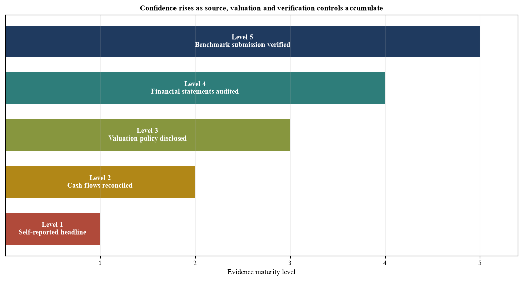 Figure 3. Evidence ladder for benchmark observations