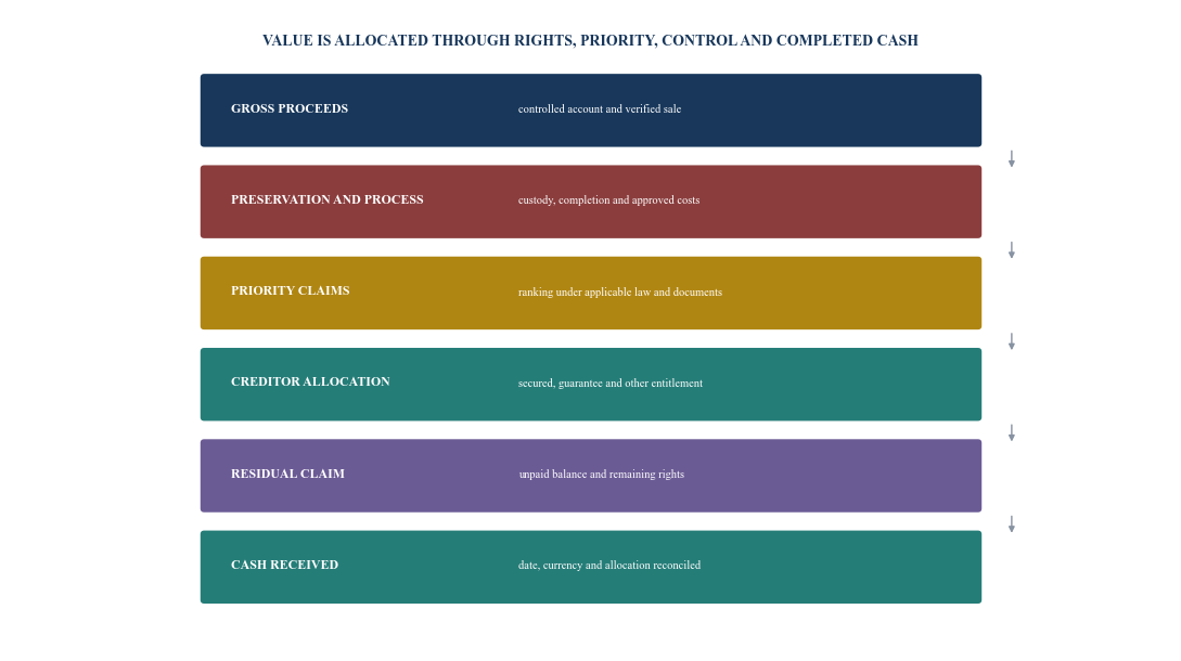 Figure 4. Recovery waterfall and control points