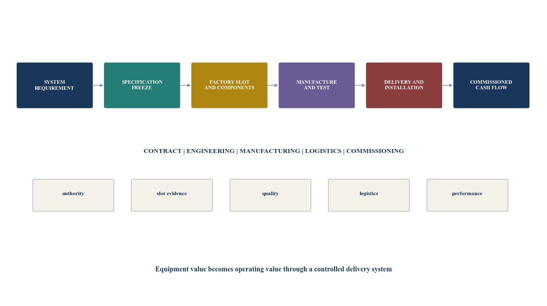 Figure 1. Equipment-to-operating-cash dependency chain
