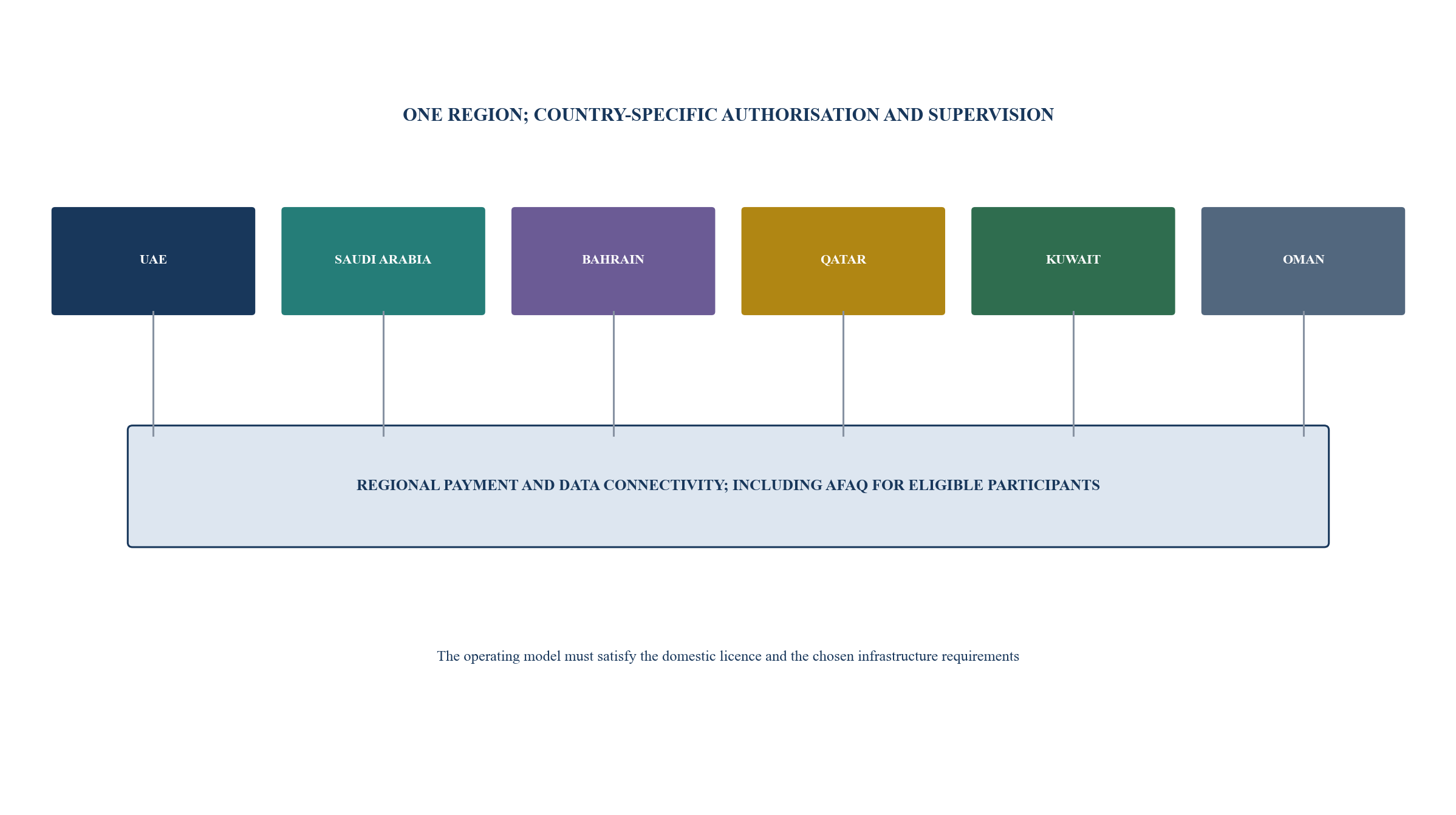 Figure 2. Regional infrastructure and domestic authorisation layers