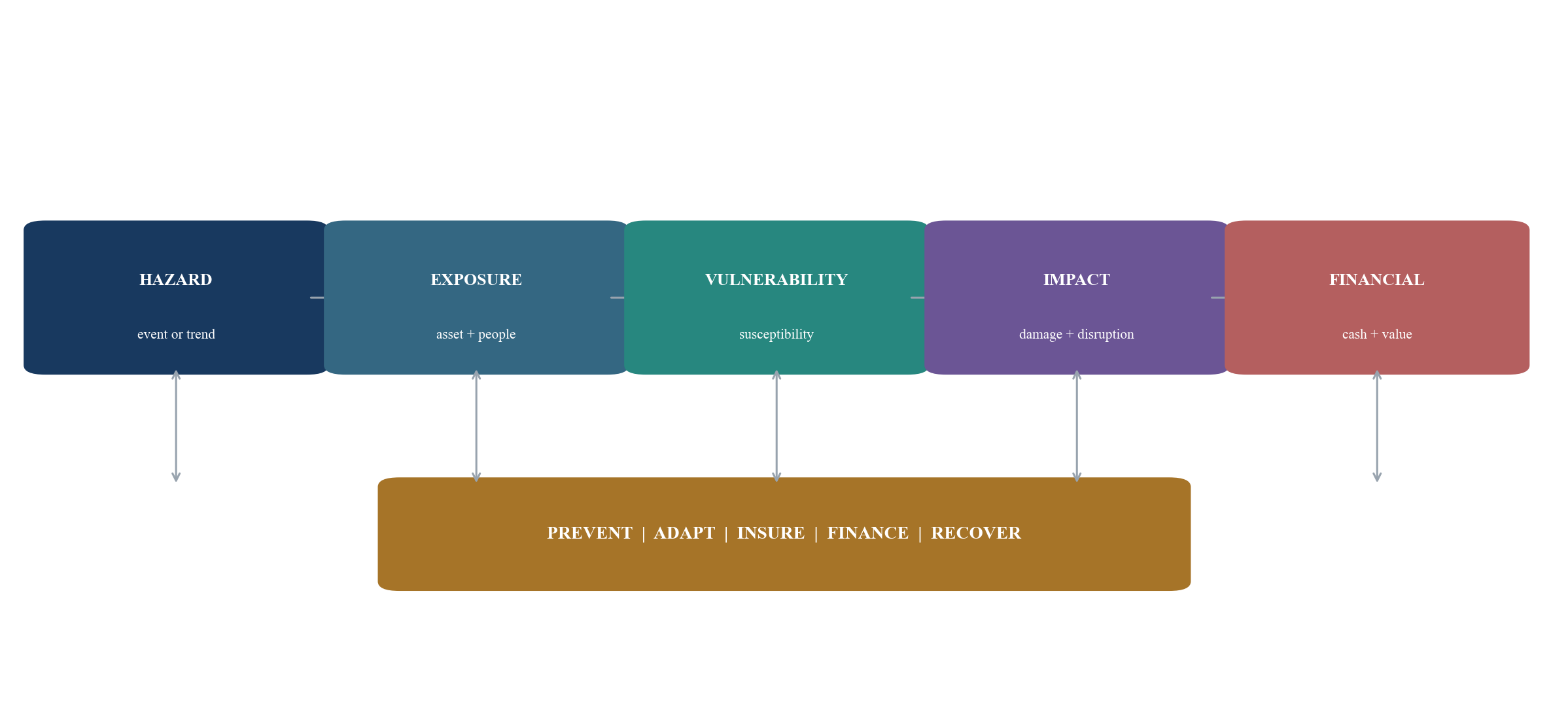 Figure 3. From climate hazard to financial loss and response