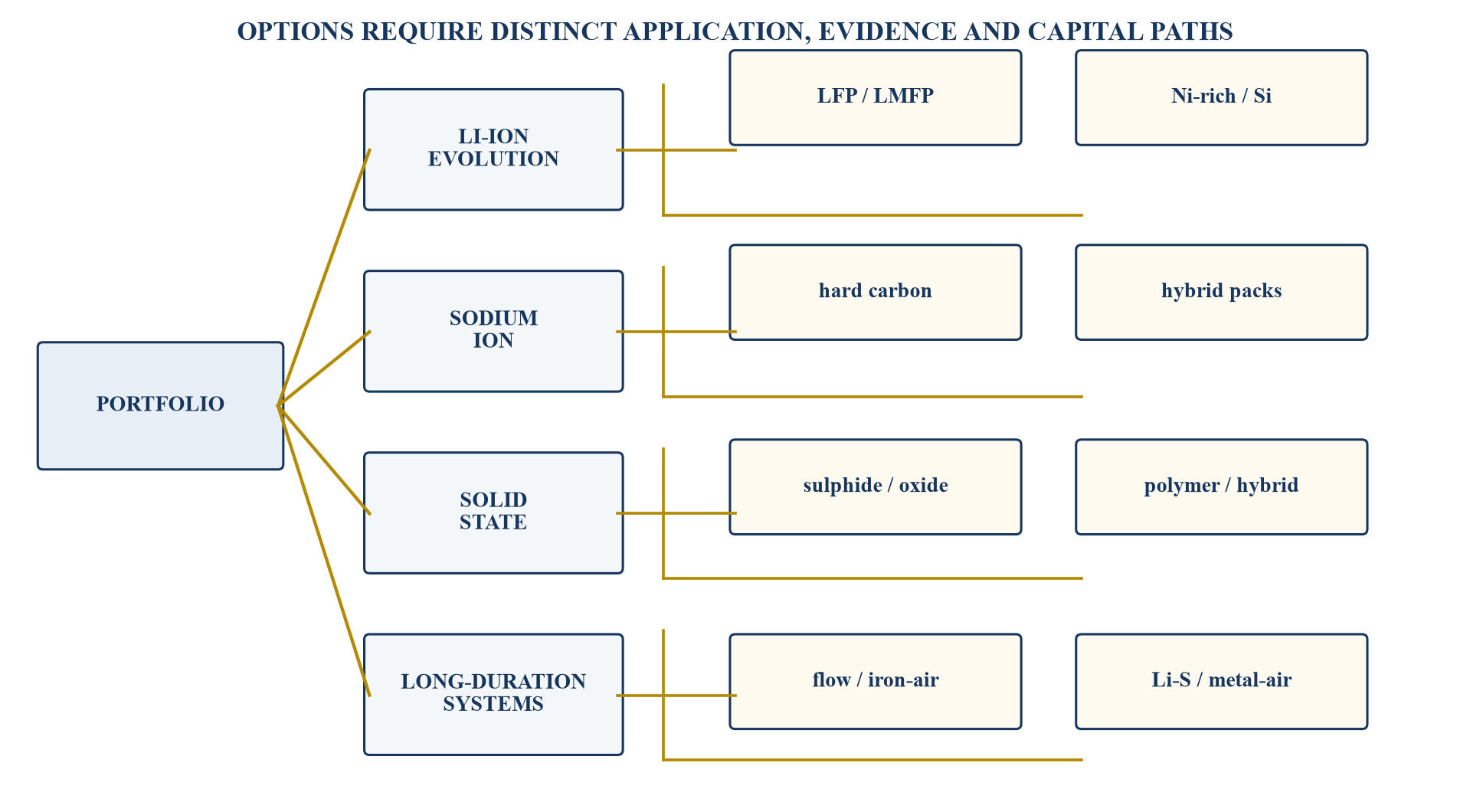 Figure 1. Battery chemistry option tree