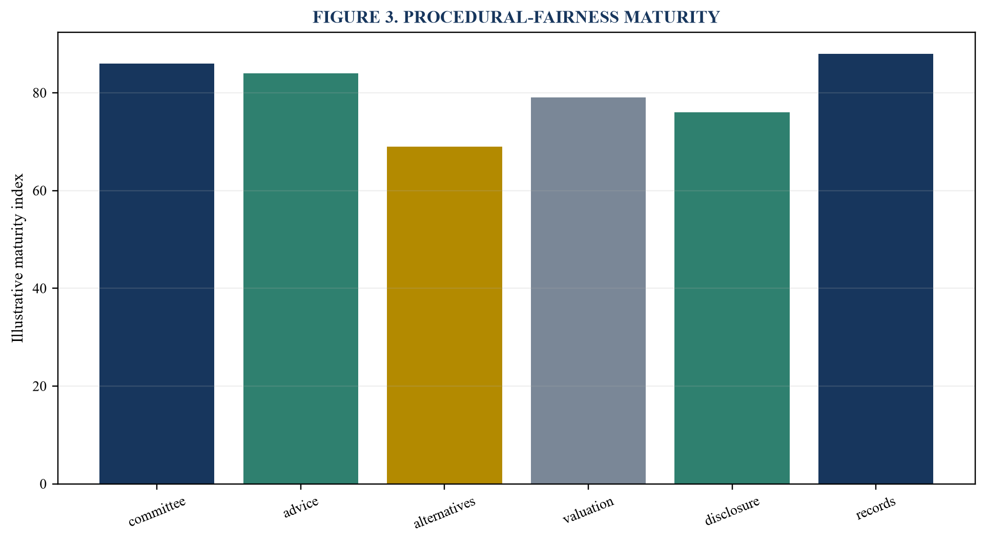 Figure 3. Procedural-fairness maturity