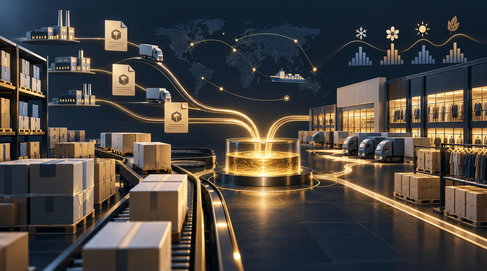 Inventory, purchasing, supplier obligations and customer cash connected to one evidence-led liquidity model.