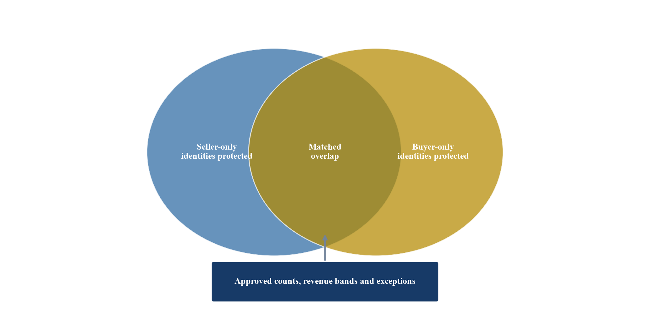 Figure 2. Customer-overlap analysis with protected unmatched identities