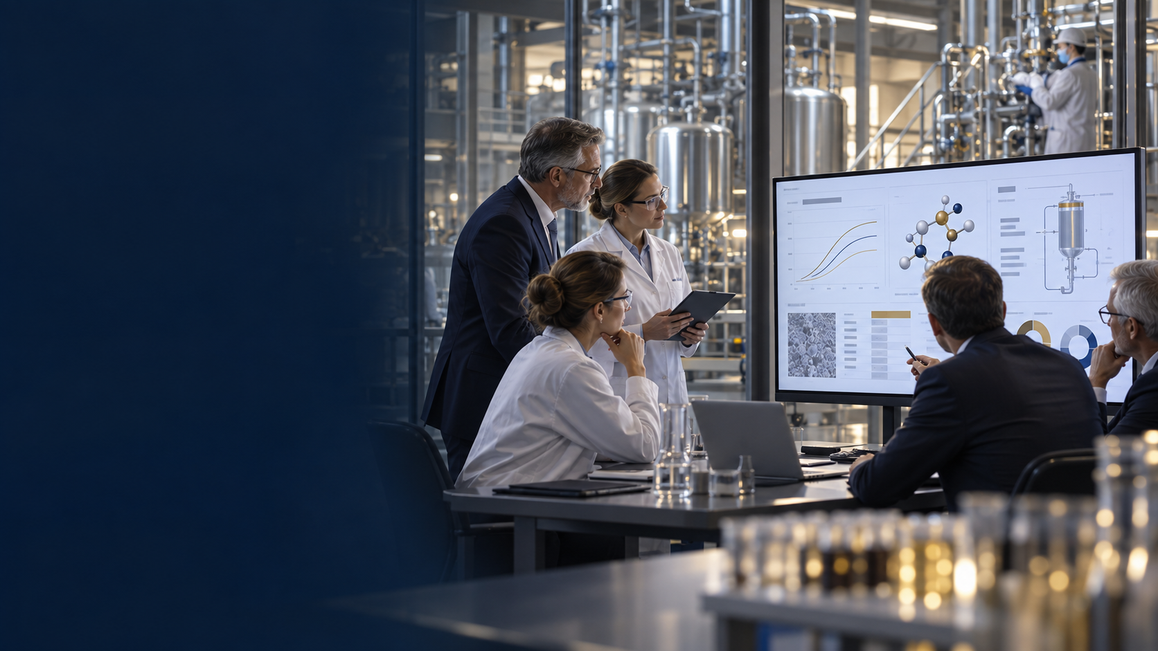European chemicals transaction team reviews protected customer, formulation and regulatory diligence evidence in a secure analytical environment.