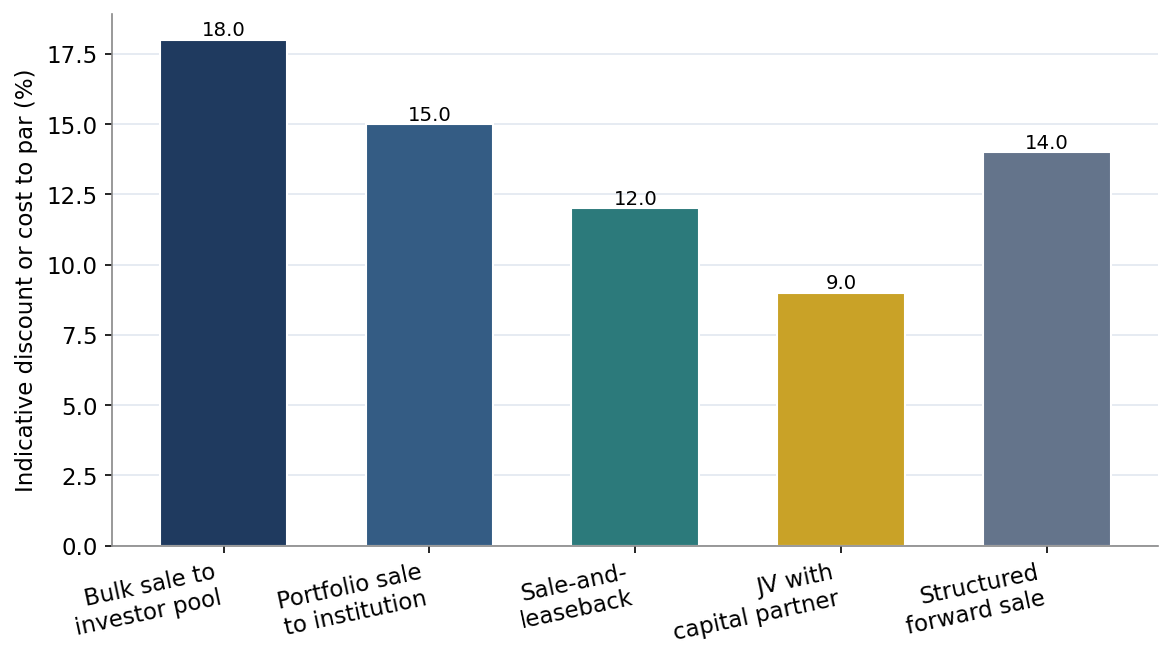 Figure 3. Indicative Discount by Monetisation Route